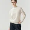 Suéter Minimalista de Cachemir 100% Puro para Mujer, Otoño/Invierno 2026, Cuello Redondo, Manga Larga, Versátil Top de Punto Casual