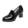 Zapatos de Malla Negra Transpirables de Tacón Alto para Mujer 2026 Verano y Otoño Calados de Cuero Genuino Suave Zapatos de Salón Tacón Medio Cuero Suave Suela Suave Tacón Grueso