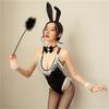 2021 Nova Lingerie Sexy Feminina Uniforme de Coelho de Veludo Macacão com Zíper Frontal Traje de Tentação Cosplay