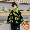 Suéter Infantil com Forro de Fleece, Espessado 2025 Outono e Inverno Estiloso Cashmere de Bebê Roupas Infantis, Quente e Espessado para o Inverno