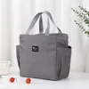 Bolsa de Almuerzo Gruesa de Papel de Aluminio de Gran Capacidad Más Vendida, Bolsa Impermeable para Lonchera de Tela Oxford, Bolsa para Empacar Almuerzo para Trabajadores de Oficina