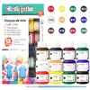 Pigmentos de Pintura para Niños, Gouache, Acuarela, Pigmentos Acrílicos para Vidrio, Set de Pinturas Publicitarias Textiles de 6/12 Colores Fabricante