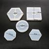 Molde de silicona para taza de té con base de flor cuadrada de seis lados con pegamento de cristal DIY Triumphant, juego de espejos