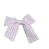 Tejido de moda más vendido Accesorios de lazo de cuadros tejidos Accesorios para el cabello Pinzas para el cabello Accesorios de ropa DIY Decoraciones para calcetines de bebé