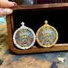Hotong Nepal Xizang Pura Feito à Mão Pintado à Mão Zakilamu Núcleo de 3,5