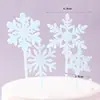 Decoración de pastel de dibujos animados Frozen Aisha Anna Princesa Sakura tarjeta de copo de nieve inserción fiesta de cumpleaños enchufe