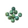 Venta al por mayor del fabricante de cuentas redondas de turquesa antigua de la dinastía Qing, cuentas sueltas, cuentas antiguas, venta al por mayor de colección de cuentas antiguas, turquesa