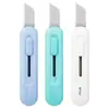 Cuchillo de Utilidad Pequeño Deli 2079 Mini Portátil para Abrir Paquetes Retráctil Automático Papelería Multifuncional