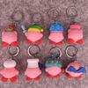 Llavero de muñeca de PVC personalizado con dibujos animados 3D de pegamento, llavero de muñeca de PVC con pegamento suave, caja ciega de muñeca estéreo 3D