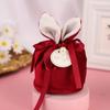 Bolsa de Dulces para Boda, Bolsa de Terciopelo con Orejas de Conejo, Caja de Regalo, Caja de Dulces, Caja de Dulces para Boda, Recuerdo, Bolsa de Tela de Mano