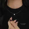 Collar de Perlas Lágrimas de Sirena de Plata de Ley S999 para Mujer, Lujo Ligero, Diseño Simple de Nicho, Colgante, Cadena de Clavícula de Alta Calidad