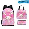 Mochila con melodía de Sanrio periférica impresa en 3D, nueva mochila escolar primaria, bolsa de almuerzo para niños, juego de bolsas para lápices