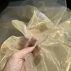 Azul Noite Roxo Sonhador Gradiente Líquido Aquoso Tecido de Organza Estilo Nacional Vestido de Renda Tecido de Designer Hanfu