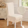2026 Funda de Silla Transfronteriza Antideslizante Engrosada para Silla de Comedor con Falda y Respaldo Integrado Funda de Silla Tela para Silla de Mesa de Comedor