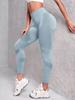 Pantalones de Fitness Sin Costuras Transfronterizos Levanta Glúteos Transpirables Ajustados Control de Abdomen Cintura Alta Pantalones de Yoga Glúteo Melocotón Correr Deportes Pantalones Largos
