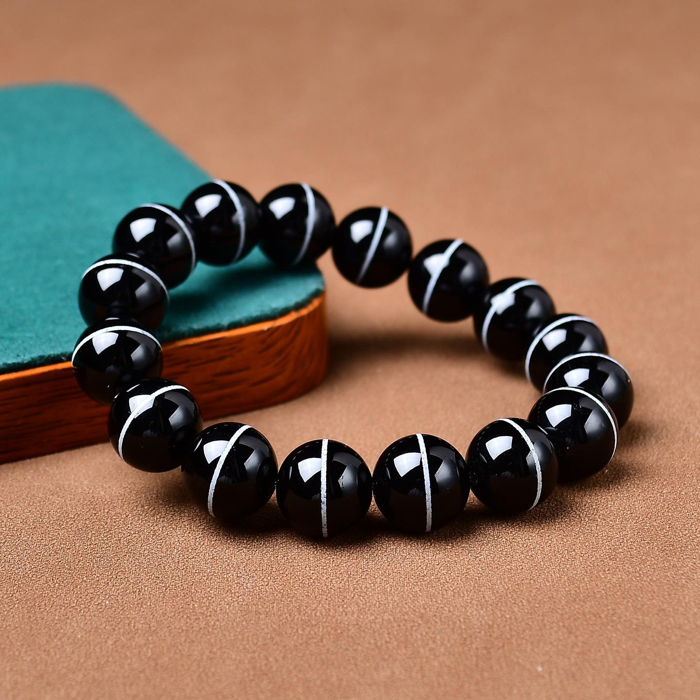 天然一线黑玛瑙手链