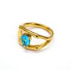 Anillo de Diamantes con Diseño Nicho Ins de Estilo Japonés y Coreano, Hueco de Doble Capa con Incrustaciones en Forma de Gota, Anillo de Dedo Distintivo de Moda de Lujo Ligero para Mujer