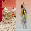 Colgante de oro de perro canela 999 de oro puro, cordón de oso violento serie Sanrio, regalo promocional de tienda de oro