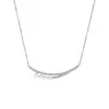 Colar Sorriso para Mulheres Ins Acessível Luxo Design de Nicho Simples Estilo Frio Popular Corrente de Clavícula Colar de Pérola Sorriso