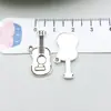 1 novo pingente de liga de prata antiga série de instrumentos musicais pingente DIY pulseira colar acessórios