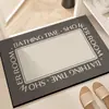 Alfombra de baño moderna simple de barro de diatomeas suave para el suelo, alfombra de puerta de baño de secado rápido antideslizante, alfombra de puerta absorbente para inodoro