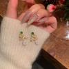 Pendientes de Árbol de Navidad de Circonita Colorida para Otoño e Invierno 2025 Nuevo Estilo Atmosférico Nicho Exquisitos Pendientes de Moda