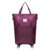 Bolsa de viagem transfronteiriça com roda universal bolsa de viagem grande capacidade bolsa de viagem expansível bolsa de viagem de ombro único feminino atacado