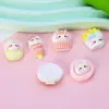 Pegamento de Crema Brillante de Dibujos Animados Gato Bola de Arroz Papas Fritas Accesorios de Resina DIY Pasador Tocado Accesorios para el Cabello Venta al por Mayor
