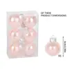 Bolas Decorativas Navideñas Transparentes de Colores Huecas Transfronterizas Bolas Redondas Transparentes Sopladas al Vacío Adornos para Árbol de Navidad al por Mayor En caja