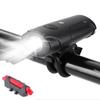 Faro de bicicleta de 400 lúmenes Faro delantero inteligente con inducción fotosensible Faro delantero para bicicleta de montaña Traje de luces delantero y trasero venta al por mayor