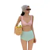Bikini de Tres Piezas Estilo Ins Tailandés para Chica Pura Deseo Traje de Baño Sexy de Gama Alta Piscina Termal Pura Deseo