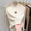 Blusa térmica infantil com forro de fleece, nova coleção outono/inverno 2026, estilo coreano, gola alta da moda, camiseta de manga comprida com forro de fleece