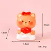 Produto Novo Original Loja de Sobremesas Ursinho Simulação Ursinho Dia dos Namorados Série Rosa Resina 3D Casa de Brinquedo Pequeno Ornamento