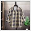 Camisa de Manga Siete Puntos para Adolescentes Camisa de Media Manga Estampada de Verano para Hombre Nueva Llegada 2025 Suelta Transpirable Moderna Marca Top para Hombre