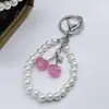 Llavero de Cereza de Moda Retro Europeo y Americano Más Vendido Transfronterizo con un Toque de Alta Gama, Accesorio Colgante de Fruta de Cereza para Bolsa
