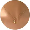Colar U-Shaped Novo Produto Transfronteiriço da Amazon Cobre Moda Elegante Exquisito Pingente Sol e Lua Colar Joia Feminina