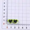 Gafas de sol de resina de fábrica 3cm accesorios decorativos semiacabados multicolor Corazón de Joker accesorios para gafas ovaladas lote