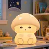 Luz de Toque Cogumelo Recarregável por USB Luz Noturna Atmosfera Criativa Quarto Dormitório Cabeceira Fofa Temporizador Lâmpada de Mesa de Silicone