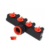 Distribuidor de Válvula de Cuatro Vías para Jardín, Conector de Boquilla Uno a Cuatro para Riego de Verduras, Una Entrada y Cuatro Salidas, Distribuidor de Agua de Plástico para Riego