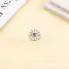 Exportación Transfronteriza Europea y Americana de Anillos de Moda con Diseño de Flor de Piedra Preciosa de Color Brillante con un Toque de Alta Gama, Stock Listo del Fabricante en Amazon