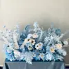 Arreglos Florales Artificiales Transfronterizos para Decoración de Bodas, Arreglos Florales para Pasarela de Bodas, Decoración de Banquetes, Filas Largas de Flores