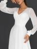Vestido Largo de Mujer Primavera/Verano 2021, Estilo Europeo y Americano, Sexy Malla de Gasa de Manga Larga Vestido de Gala Acampanado