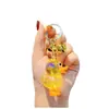 Chaveiro de pato amarelo transparente de acrílico de desenho animado, pingente de boneca fofa para celular de menina, acessórios de pingente para pulseira