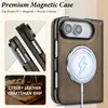 Capa de celular Duo para iPhone aplicável, flip dobrável, carregamento sem fio, MagSafe, capa de couro magnética protetora para carro