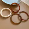 Pulsera Redonda de Resina con Gradiente Geométrico Estilo Europeo y Americano, Diseño de Nicho, Joyería Versátil Simple y de Moda para Mujeres
