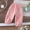 Pantalones para Niña Otoño Invierno Nuevos Elegantes Niños Pequeños y Medianos Bebé Moda Pantalones Casuales Ropa Infantil Ropa Infantil Pantalones Largos de Dibujos Animados con Puño