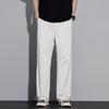 Pantalones Casuales de Pierna Recta Sueltos de Moda para Hombres Jóvenes, Ropa de Hombre con Cordón para Primavera y Verano, Pantalones de Pierna Ancha que Aumentan la Altura para el Trabajo
