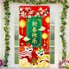 Comércio Exterior Amazon Transfronteiriço Ano Novo Chinês 2026 Ano do Cavalo Adesivos de Porta Cortina de Porta de Ano Novo Lunar Bandeiras de Decoração de Festa