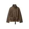 Comercio Exterior 2026 Otoño Nuevo Estilo Europeo y Americano Moda Femenina Elegante Versátil Abrigo con Cinturón 4344650