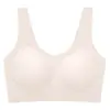 Sutiã sem bojo com costas nuas e fecho frontal para mulheres, estilo fino, levanta e sustenta os seios laterais, estilo regata, sem aro, sutiã esportivo anti-queda